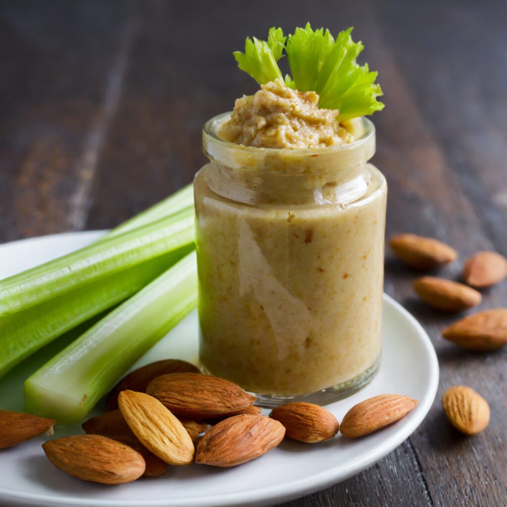 no stir almond butter & celery